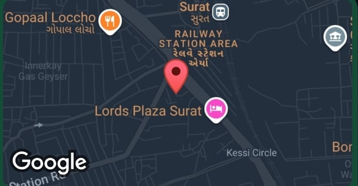 Map showing the shop location